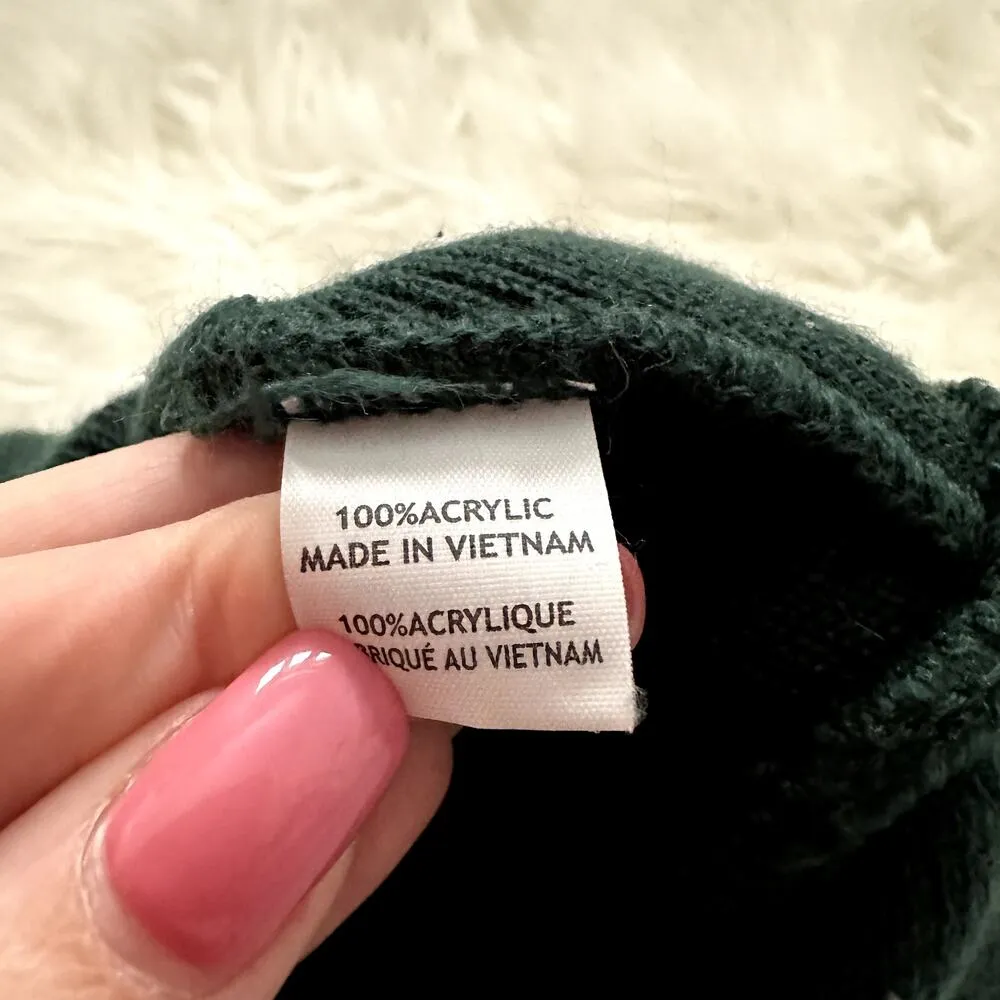 Olive Patch Beanie One Size Green - Image 4