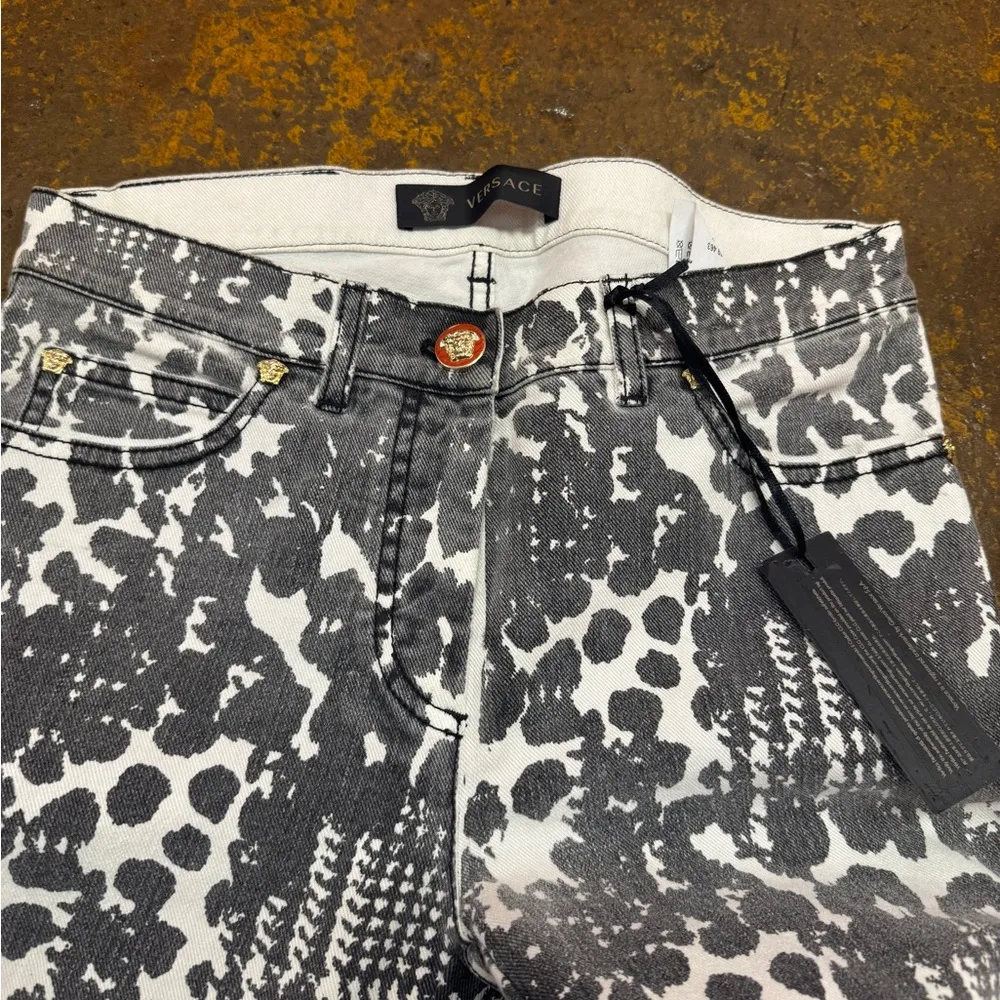 Versace  White Denim with Black Stitching - Image 3