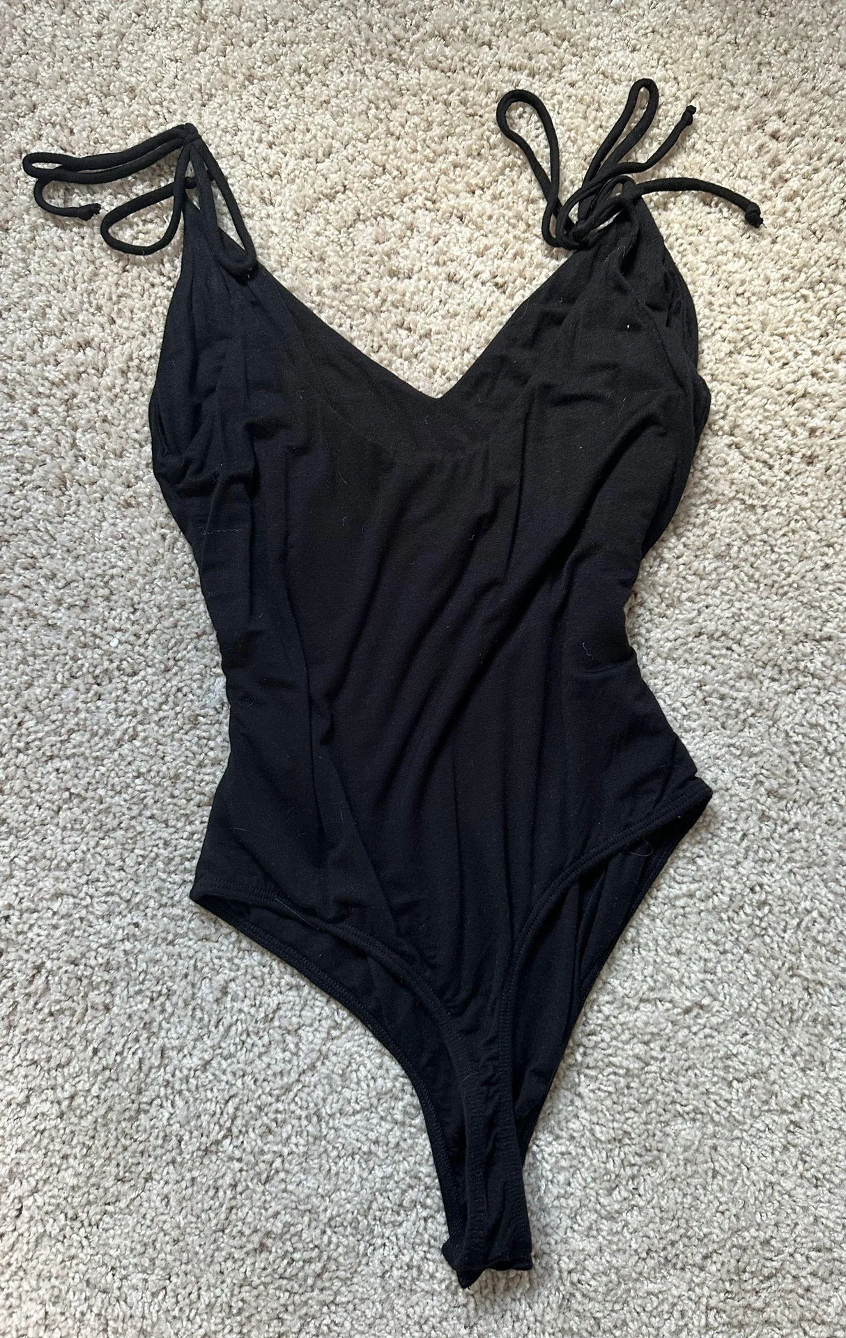 Black Tie Sleeve Bodysuit - Image 2