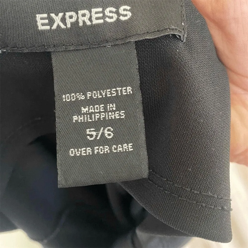 Vintage Express Women's Sleeveless Black Cowl Neck Midi Length Dress Size 6 - Image 2