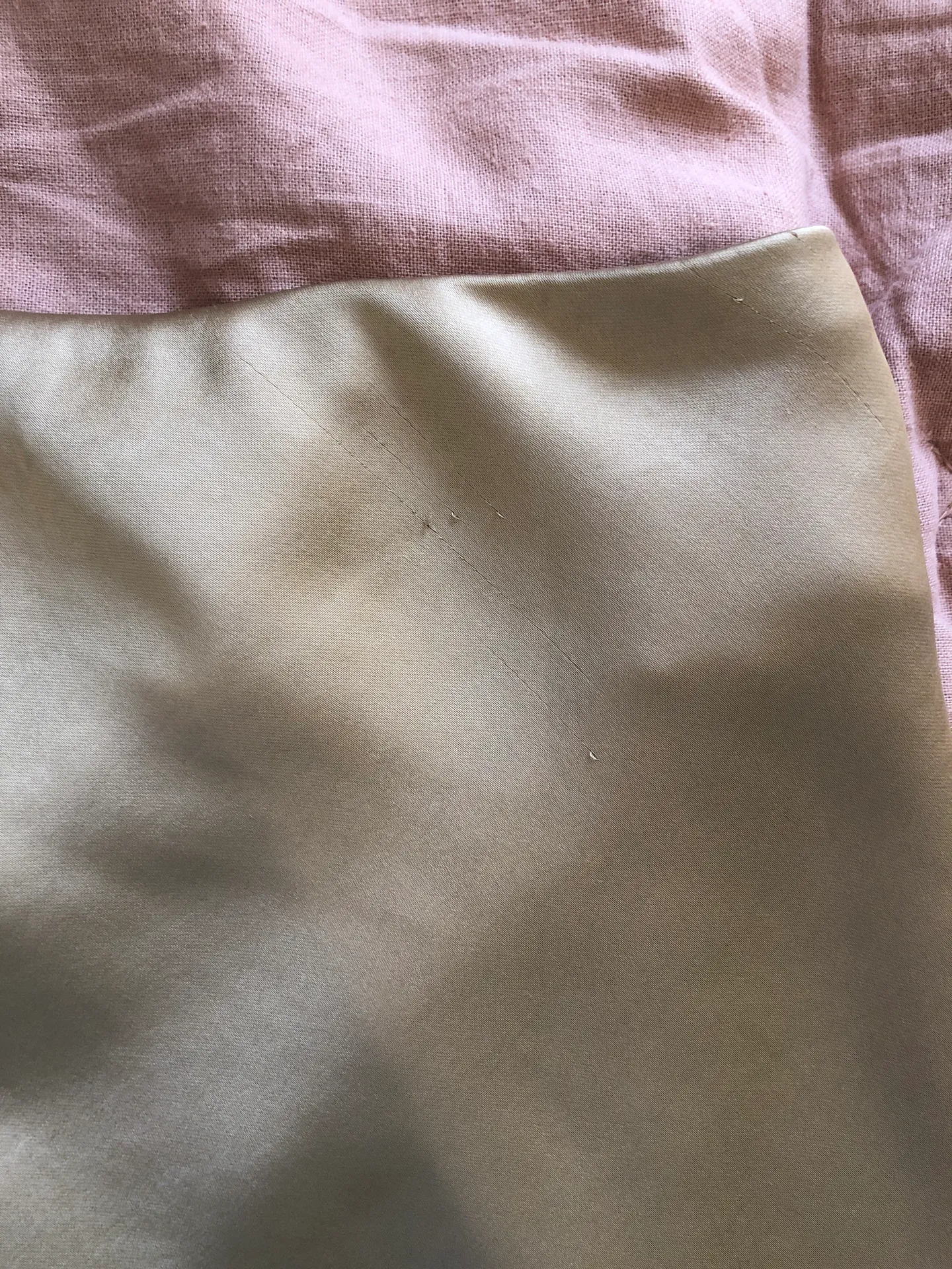 Gold Mini Skirt With Slit - Image 3