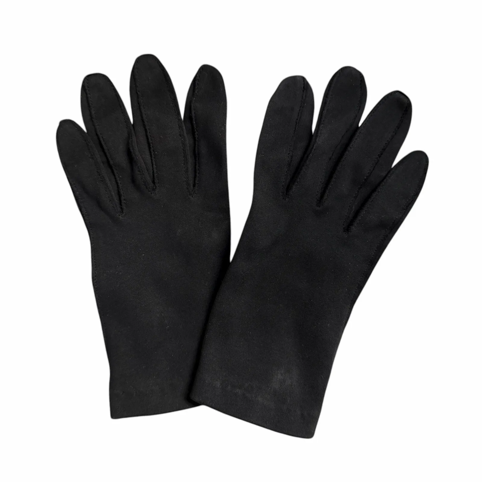 WPL Vintage Women’s Black Dress Gloves with Button Cuff Classic Size Medium - Image 1