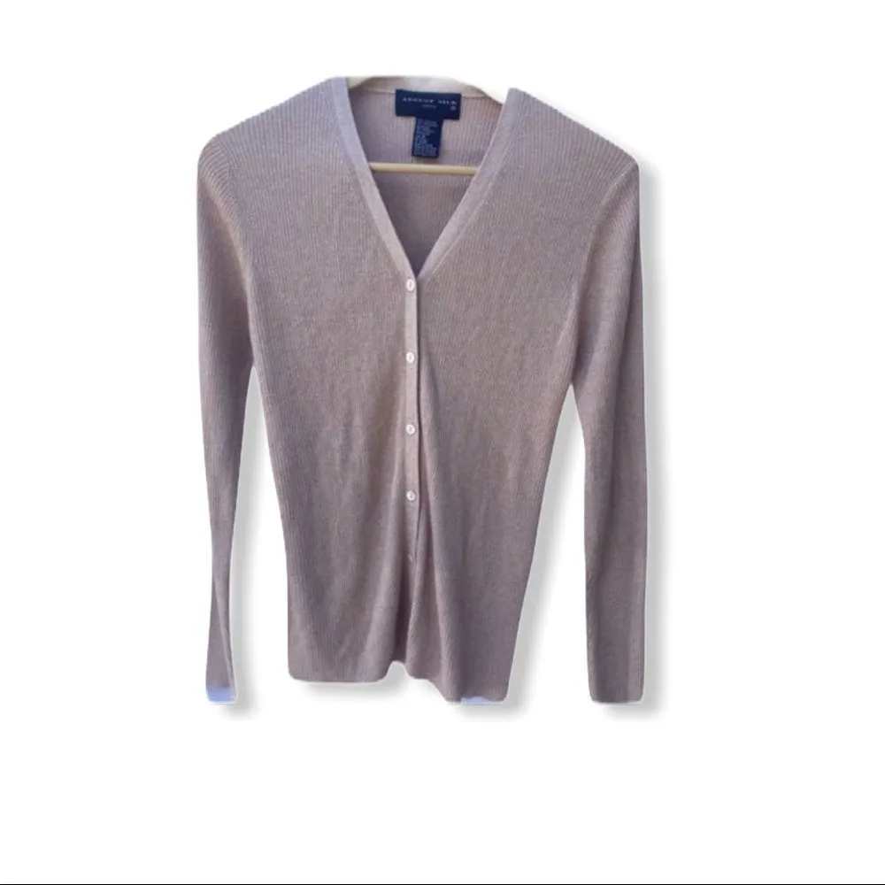 August Silk Knitted‎ Cardigan Sweater - Image 9