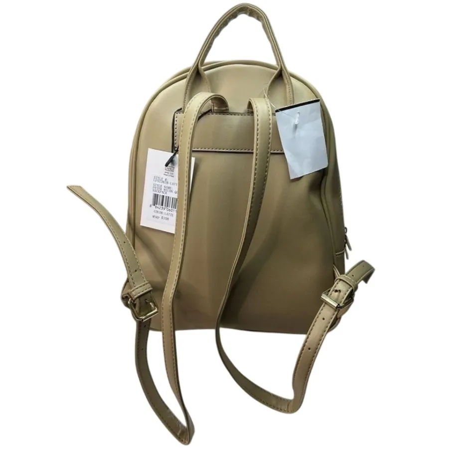 LONDON FOG Peter Nylon Quilted Backpack in Latte New with Tag Sealed in Bag - Image 4