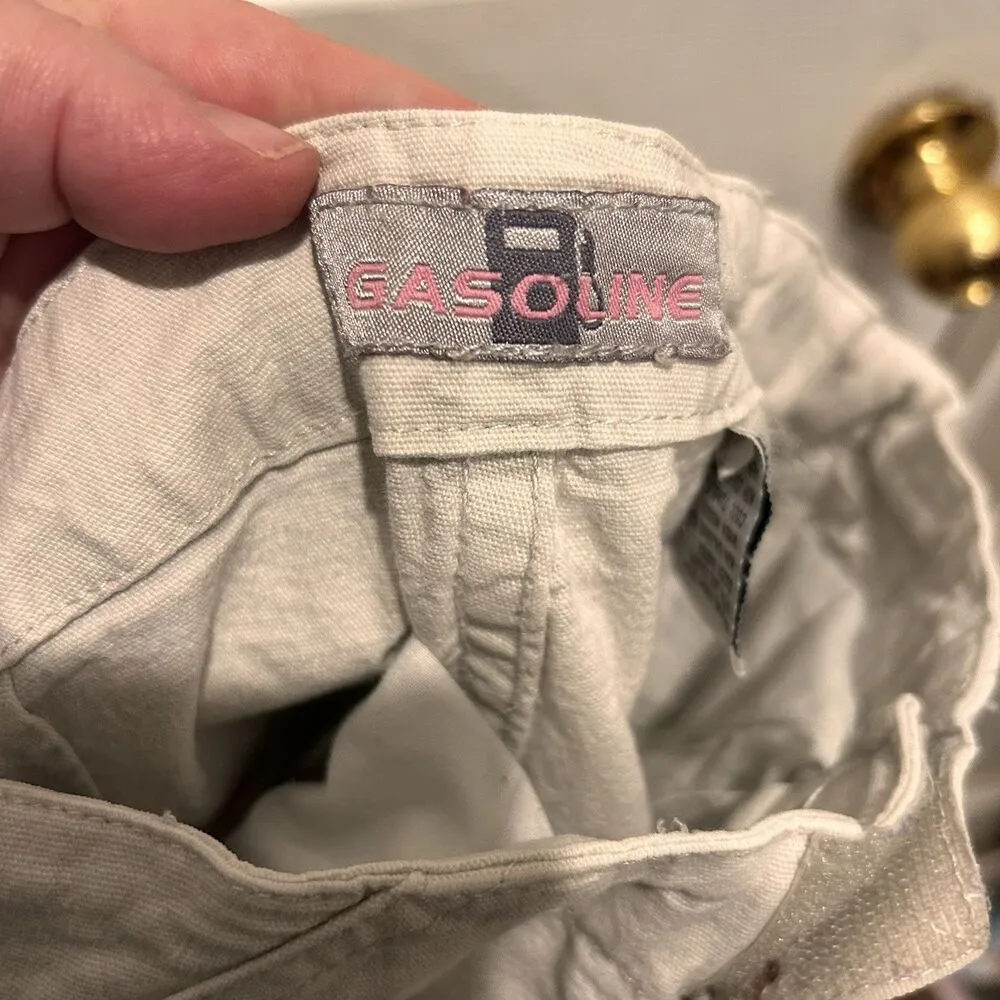 Vintage Y2K Gasoline Low Rise‎ Khaki Tan Shorts 3” Inseam Women’s Size 5/6 - Image 8