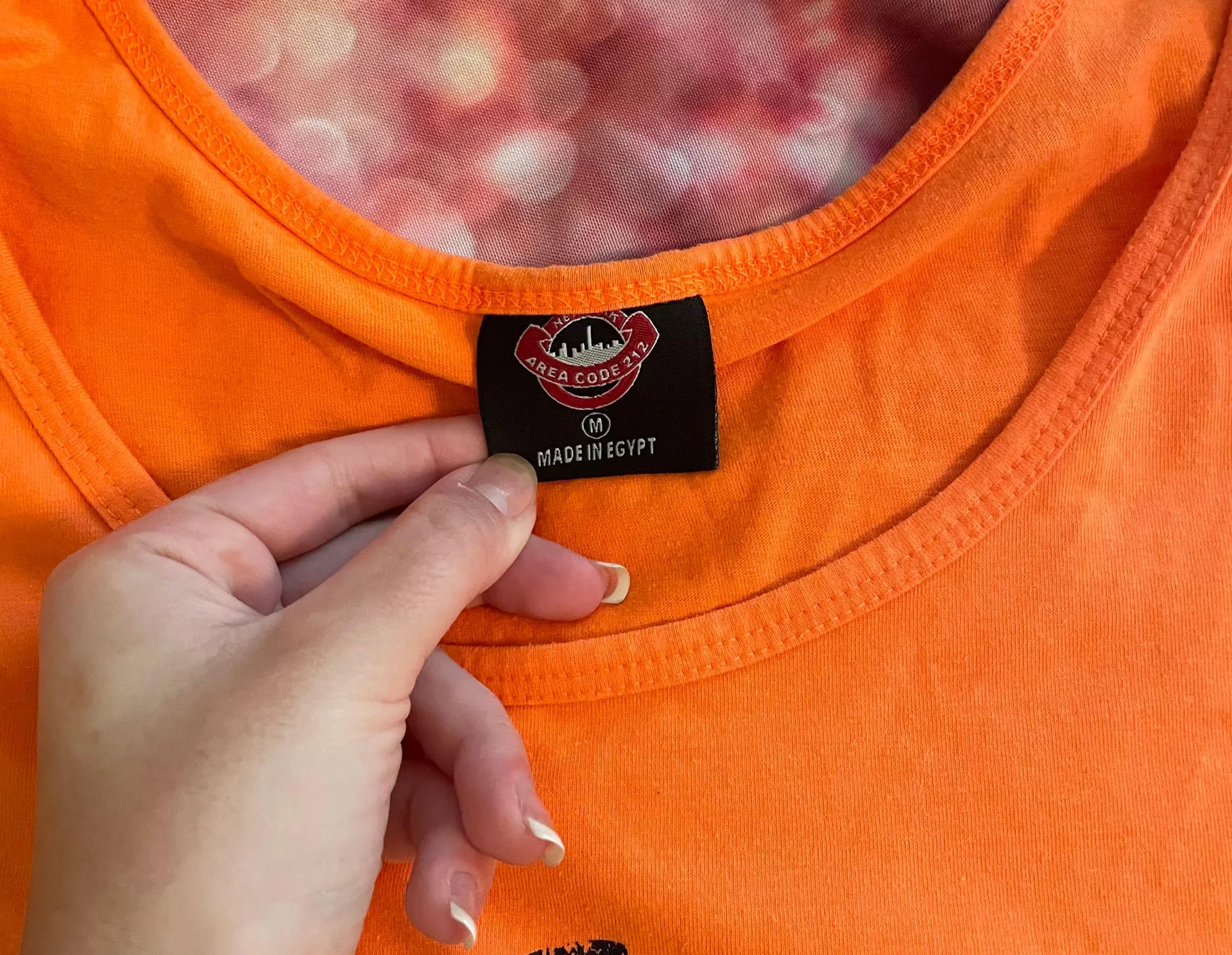 Lake Geneva Wisconsin Neon Tank Top Orange Size M - Image 5