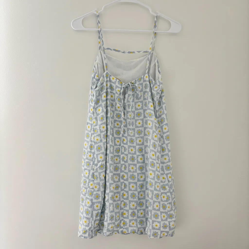 pacsun L.A Hearts baby blue and yellow floral mini dress - Image 4