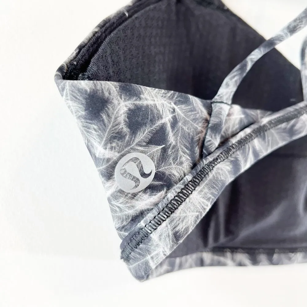 Lululemon Free To Be Zen Strappy Back Sports Bra Plume White Black 6 - Image 10