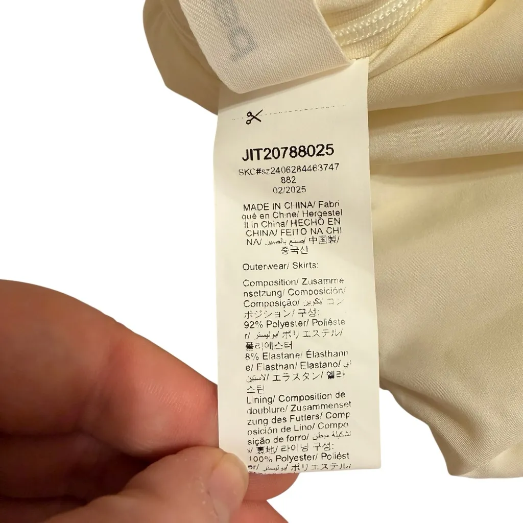 Misguided Size S Sleeveless Vest & Mini Skirt 2PC Set Cream Beige Preppy NWT - Image 14