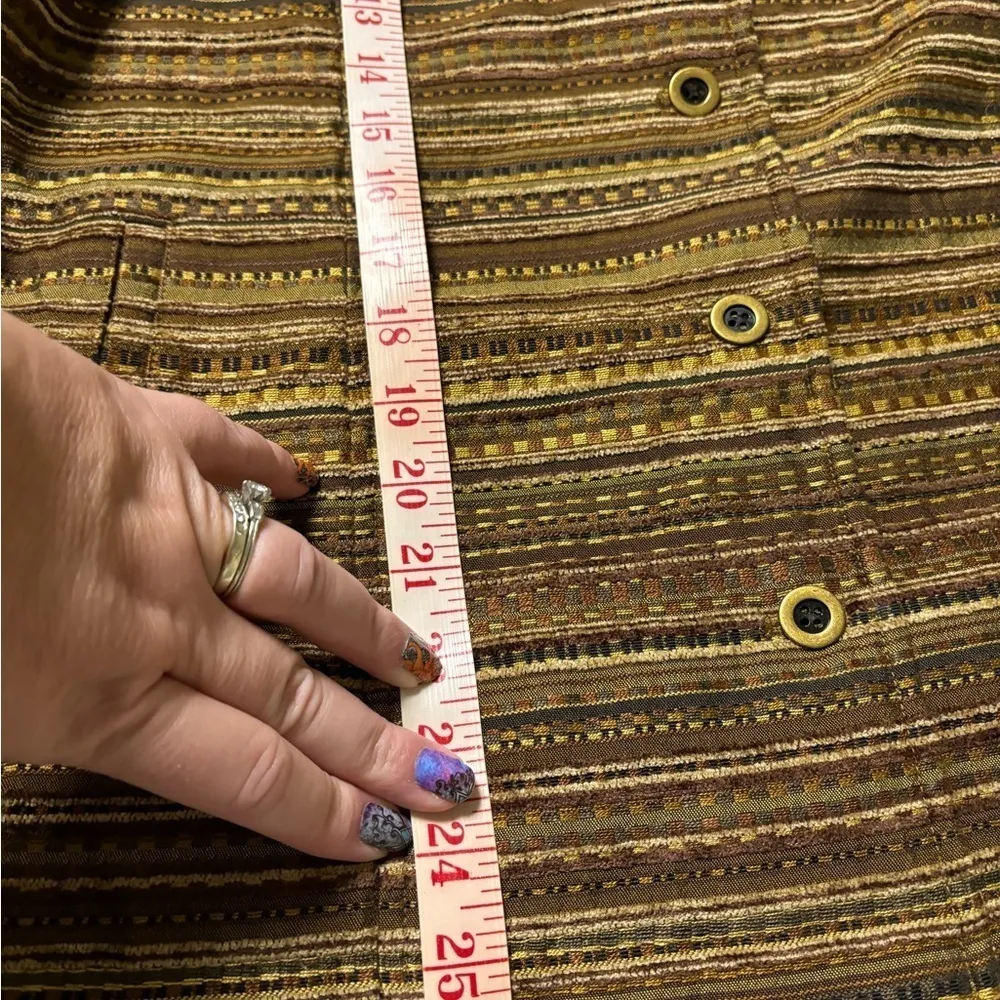 Appleseed’s Jacket Size 18 Petite Gold Metallic Blazer NWT New - Image 5