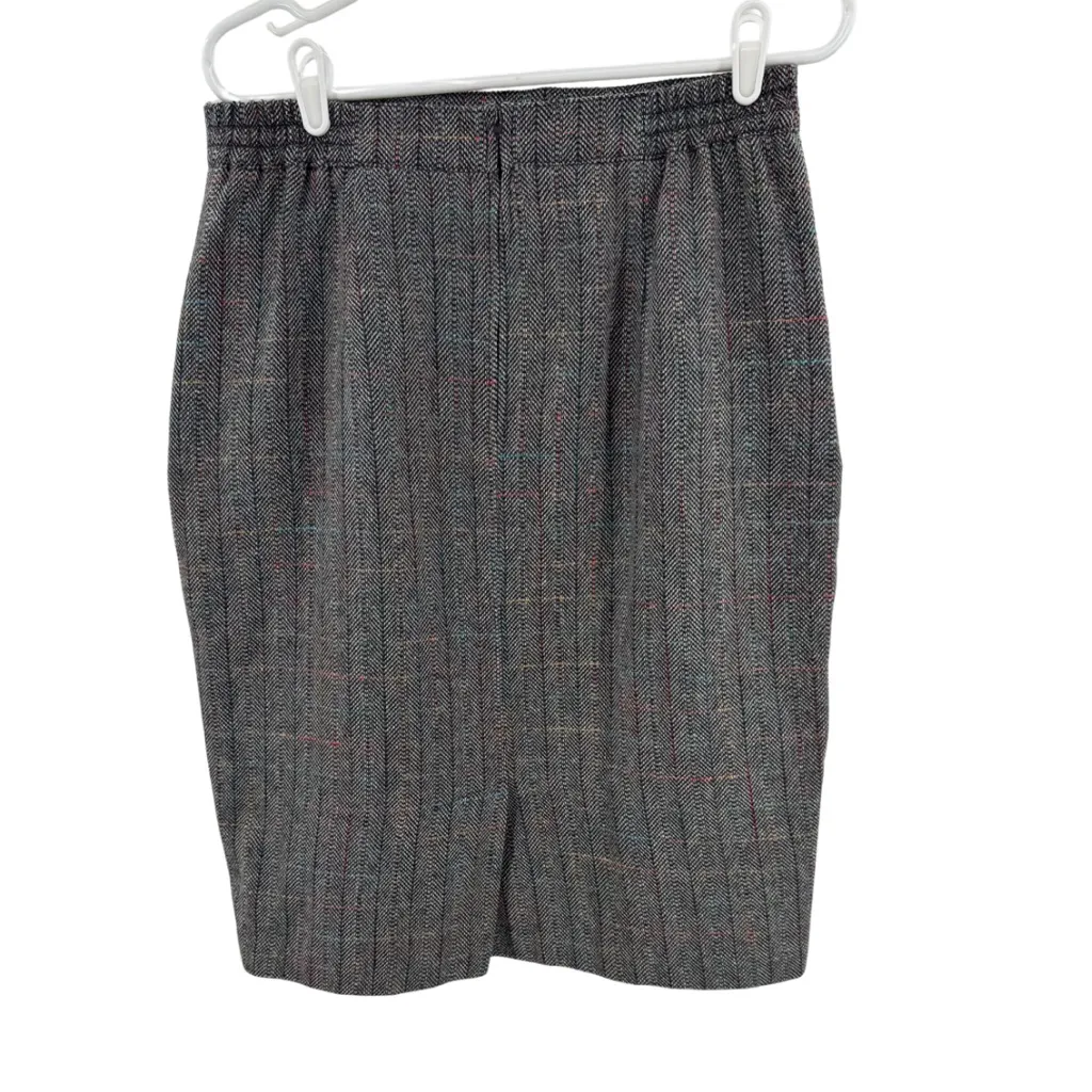 Norton McNaughton Multicolor Tweed pencil Skirt knee length 14 vintage wool - Image 2