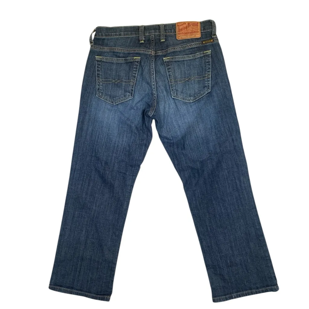 Lucky Brand Crop Jeans Sz 4 Ladies Cropped Med Blue Denim - Image 2