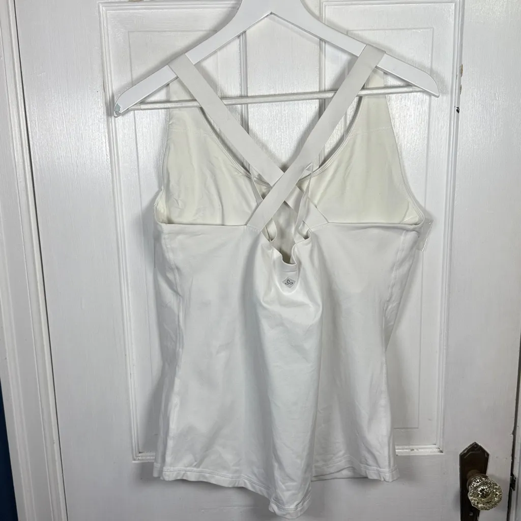 Prana Verana Yoga Support Tank Top in White NEW with Tag W2072 Sz XL - Image 4