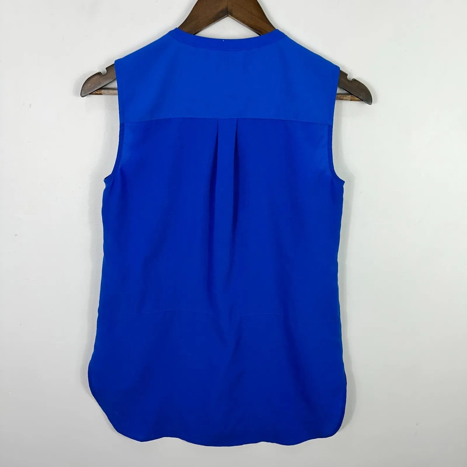 Talbots Sleeveless Top XS Cobalt Blue Quiet Luxury Minimalist Office Capsule - Image 4