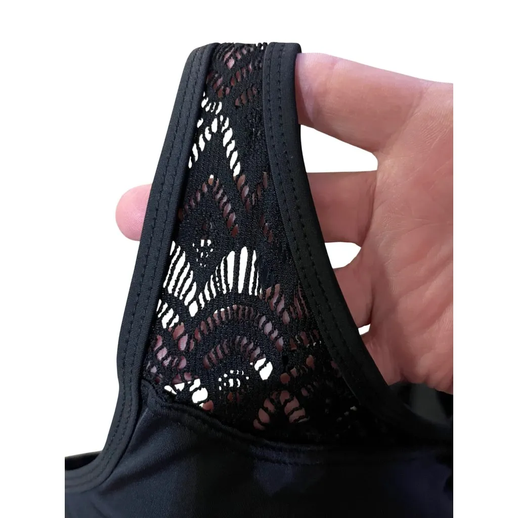 Swimsuits for All Tankini Top Womens 44F NEW Black Crochet Underwire Size undefined - Image 4