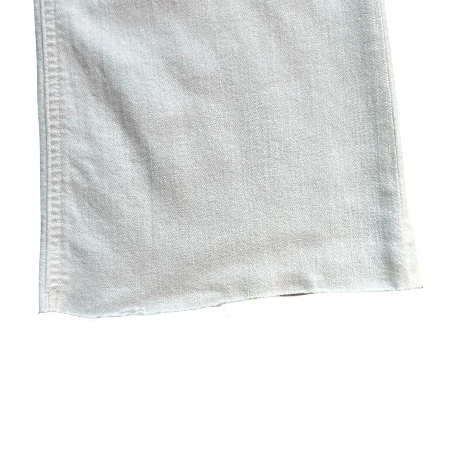 J. Crew White Mid Rise Flare Crop Jeans Raw Hem Plus size 35 NEW Tags Preppy - Image 8