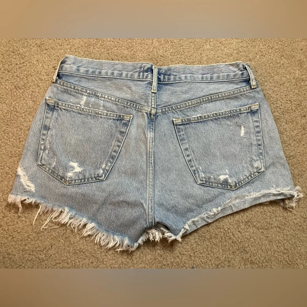 Agolde Parker Cut Off Denim Short Light Wash Size 29 - Image 6