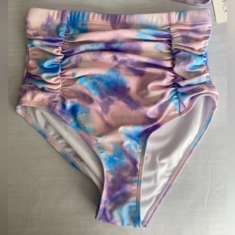 HOLIPICK WOMEN HIGH WAISTED BIKINI SET TWO PIECE TUMMY CONTROL SWIMSUIT HALTER T - Image 4