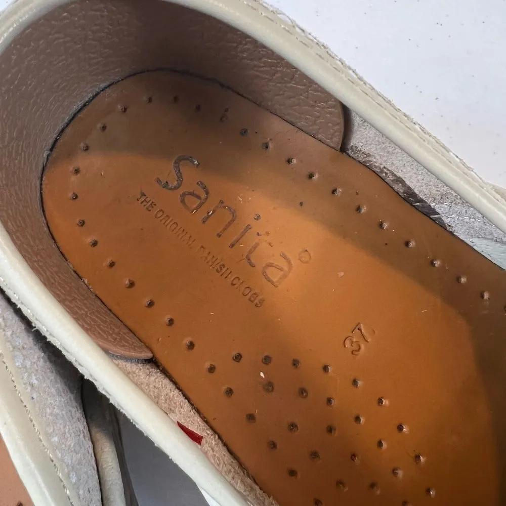 Sanita Alisa Leather Printed Danish Clogs Tan Size 6 - Image 6