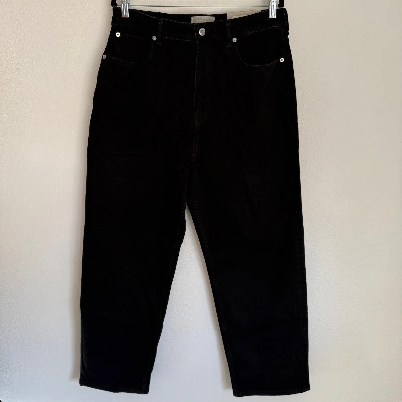 NWT Everlane Sz 32 The Curvy Way High Straight Jean Coal Black Organic Cotton - Image 3