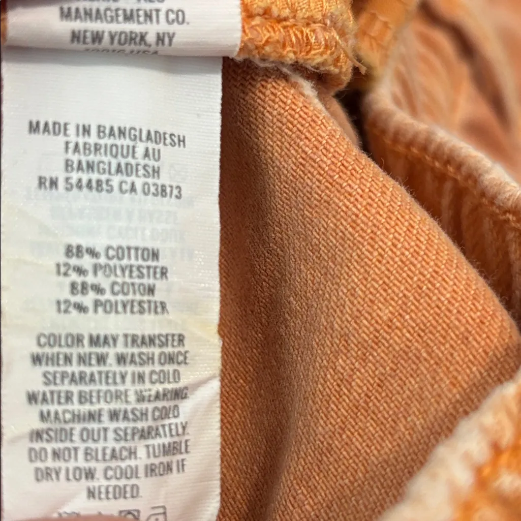 Aerie Daydream Solid Coral Colored Light Wash Denim Distressed Jean Shorts XS - Image 9