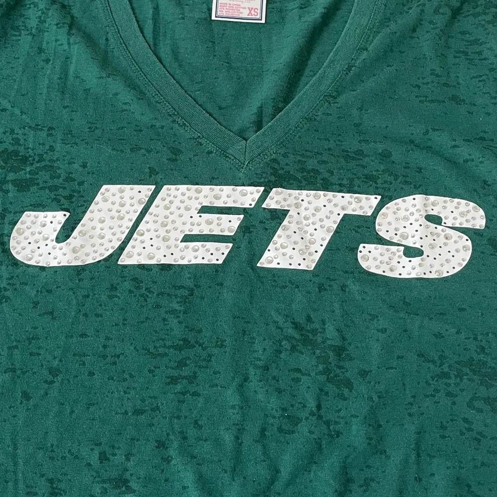 PINK Victoria’s Secret NFL Collab New York Jets Burnout Tshirt Green Size XSmall - Image 3