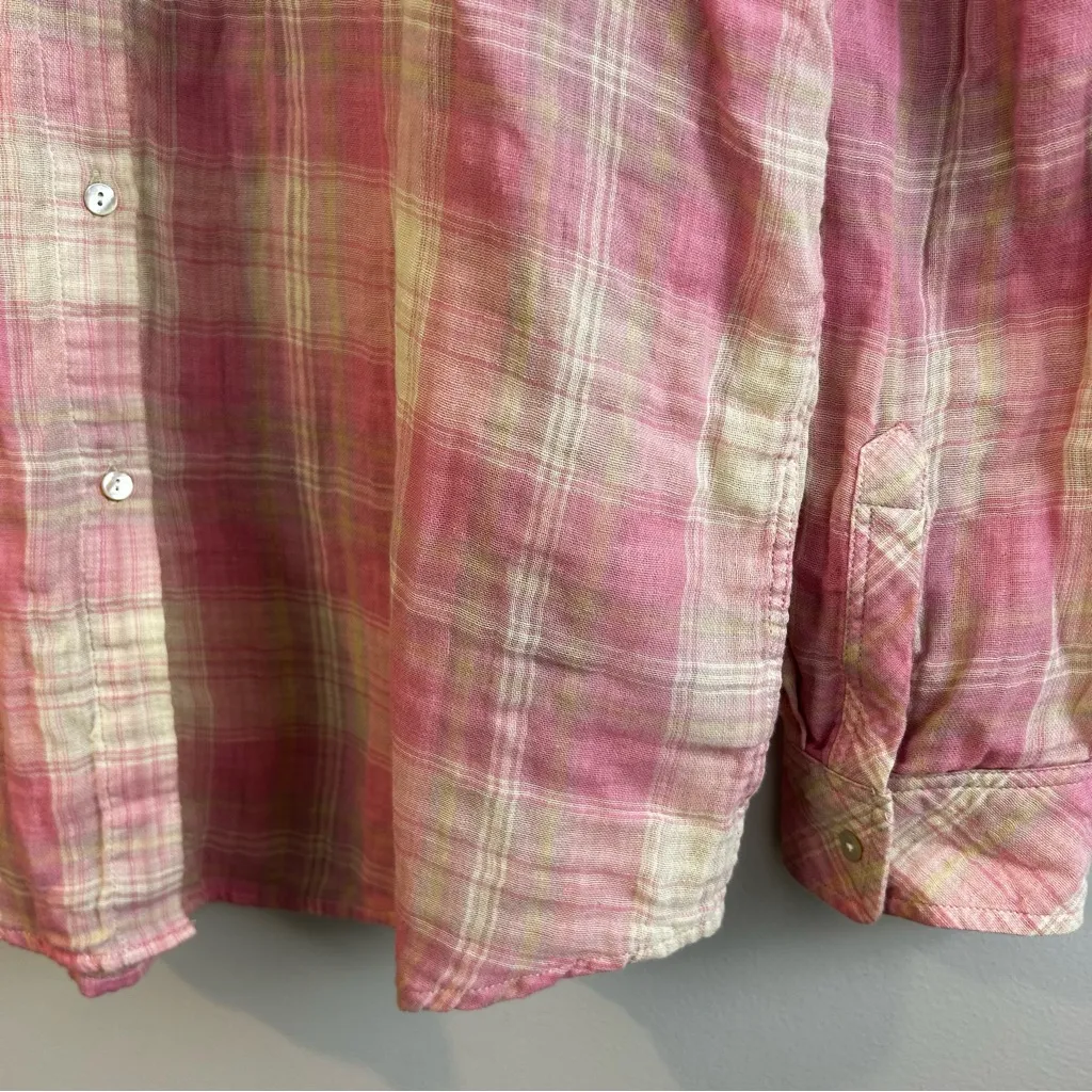 NWT Rails Ellis Rose Sand Ivory Long Sleeve Gauze Button Up Shirt Size XXL - Image 9