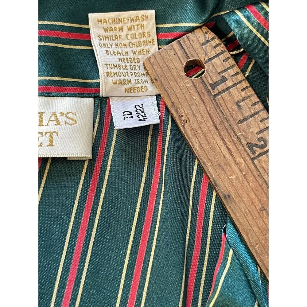 Victoria‎ Secret Vintage Gold Label Satin Button Up Sleep Shirt Green Size M - Image 5