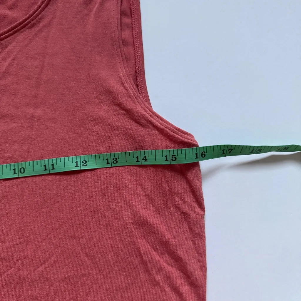 Eileen Fisher Organic Cotton Jersey Scoop Neck Tank Top Pink Size X-Small NWOT - Image 4