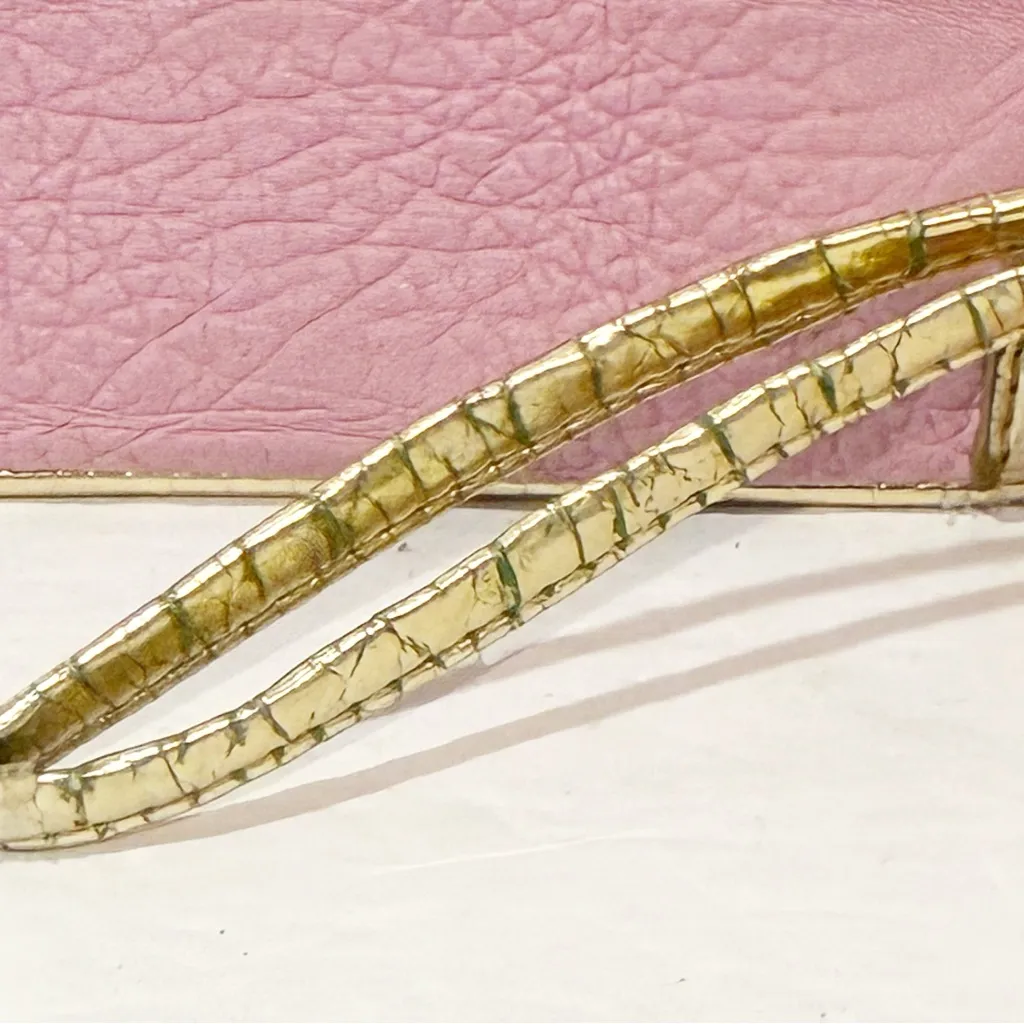 Juicy Couture Y2K Pink Gold preppy royalty Wristlet‎ Wallet Clutch - Image 3