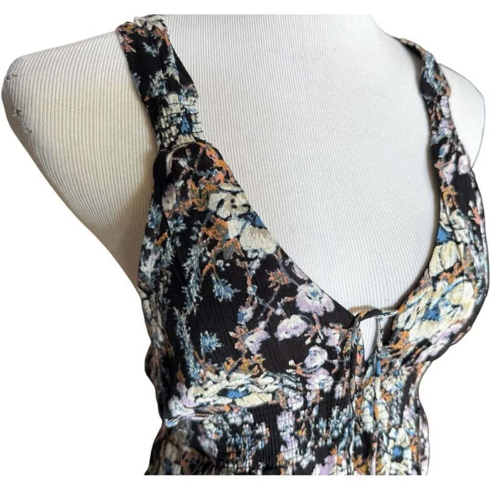 Womens Free People Sleeveless Floral Print Washed Ashore Mini Dress - Sz S - Image 4