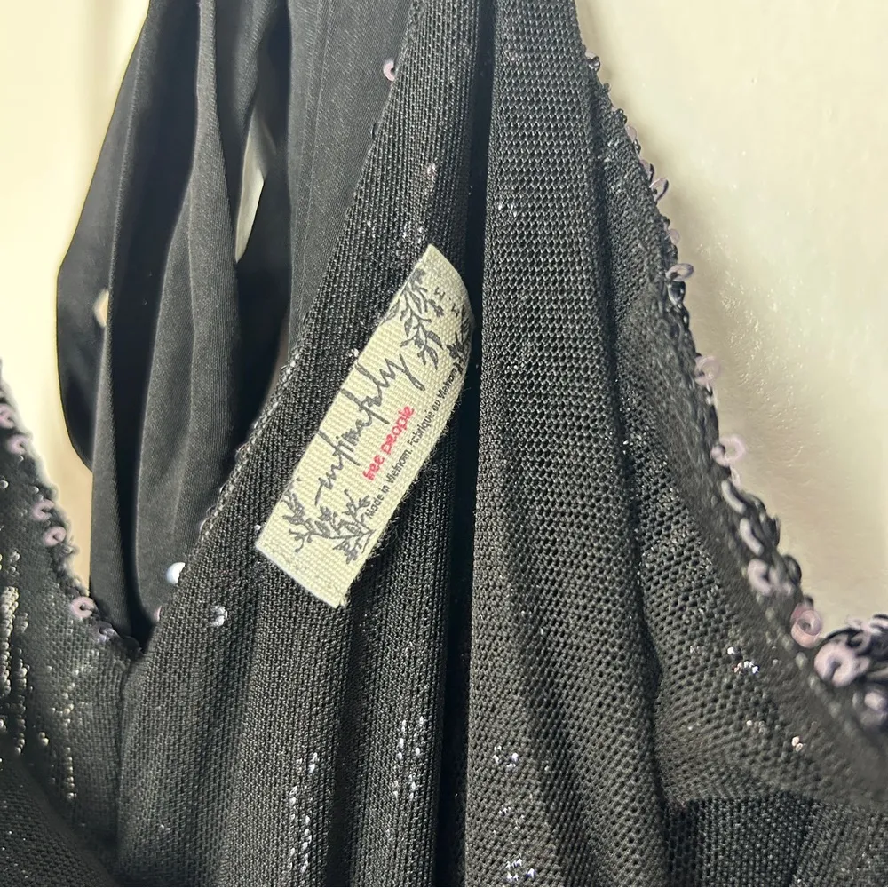 Free People Intimately Gold Rush Sequin Dress in Black NWT - Image 5