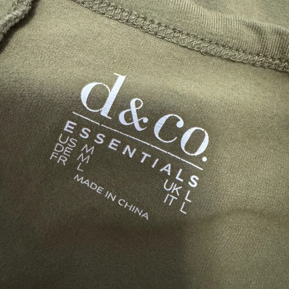 d&co essentials olive green cotton short sleeve long maxi dress basic Size M - Image 3