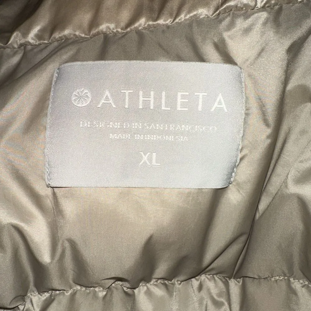 Athleta Lofty Down‎ Jacket Quilted Puffer Coat Color "Qual "Women Size XL - Image 5