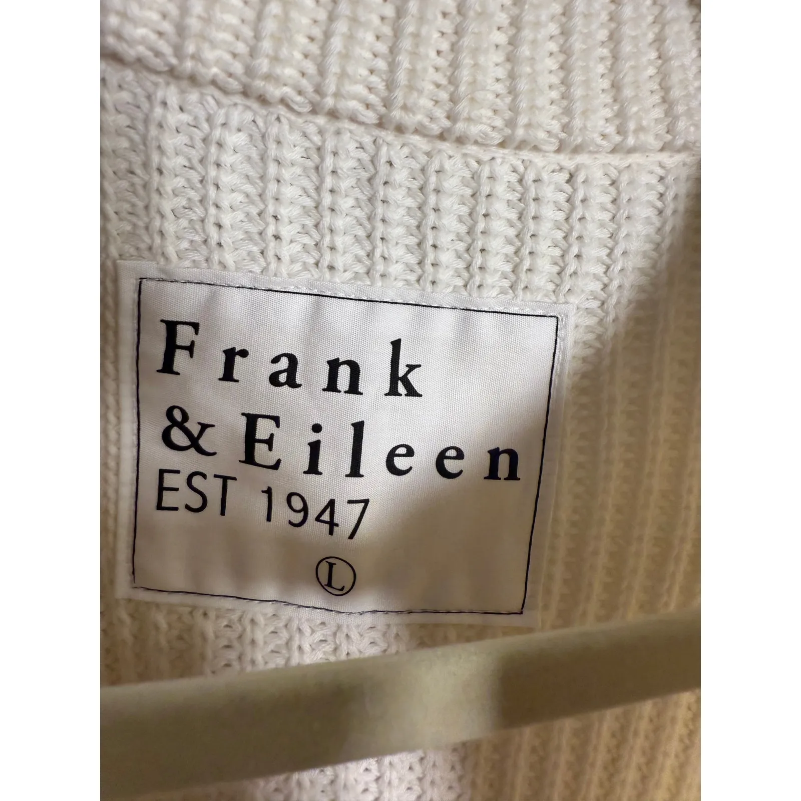 Frank & Eileen Montecito Ivory Cardigan Sweater Women’s Size L - Image 5