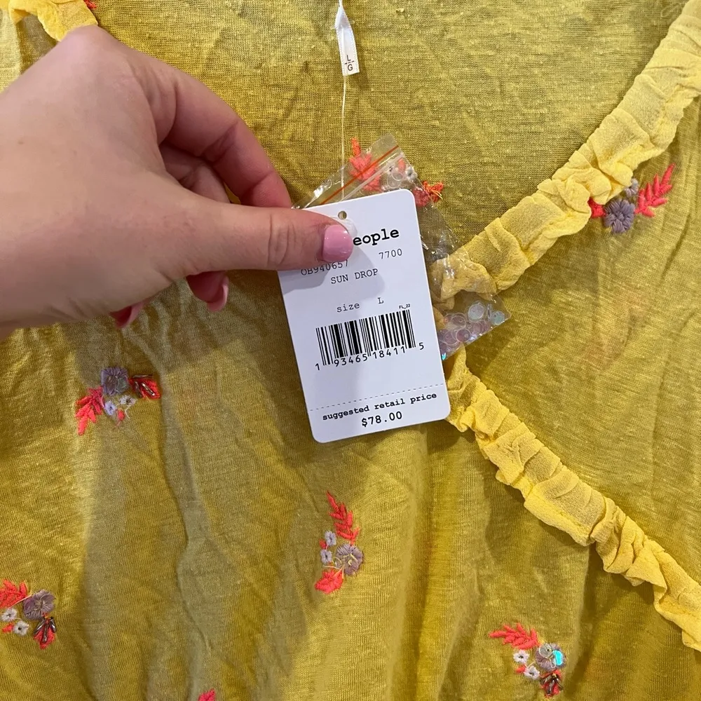 Free People Full Bloom Embroidered Top - Image 3