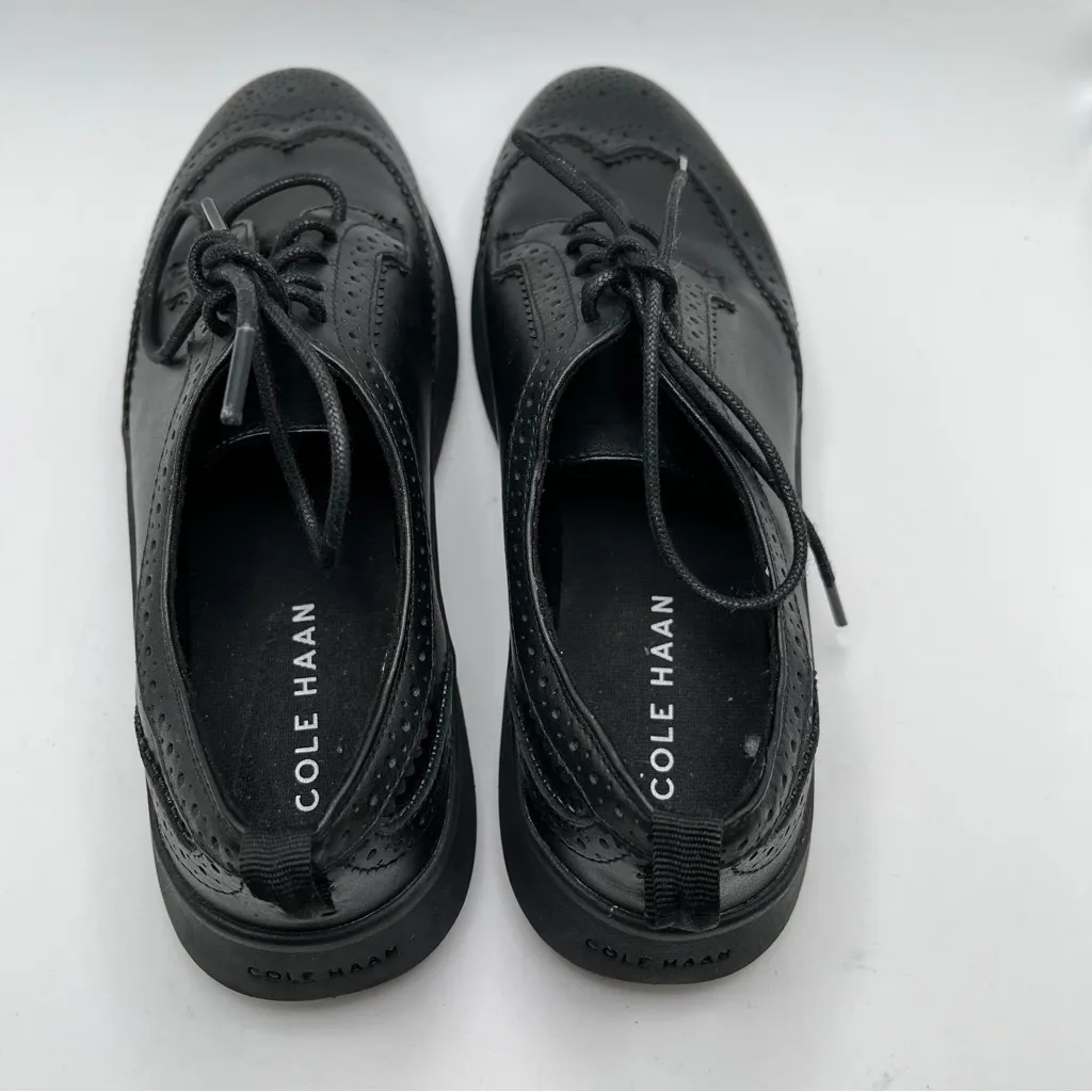 NWOB  Cole Haan Zerøgrand Meritt  black leather sneakers size 6B women - Image 9