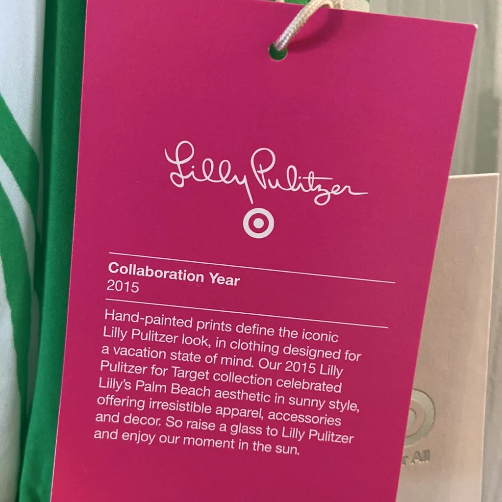 Lilly Pulitzer by Target  Green and White Leaf Print Jumpsuit size XS inseam 28” - Image 3