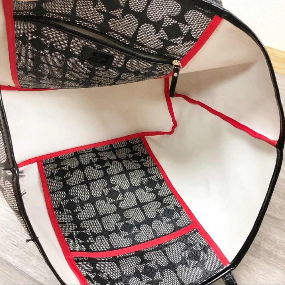 Kate Spade Oversized Printed Tote Black & Gray - Image 7