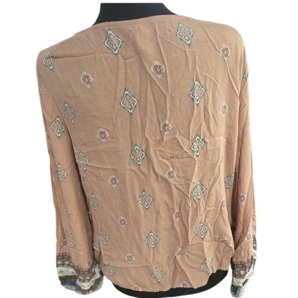 Mudd Pink Wrap Blouse Relaxed Style - Image 2