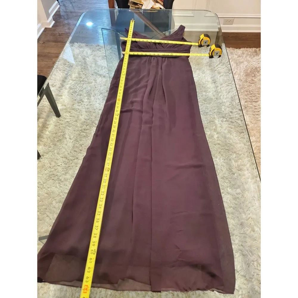 Levkoff Women Purple Polyester V-Neck Sleeveless Formal Long Maxi Dress Size M - Image 11