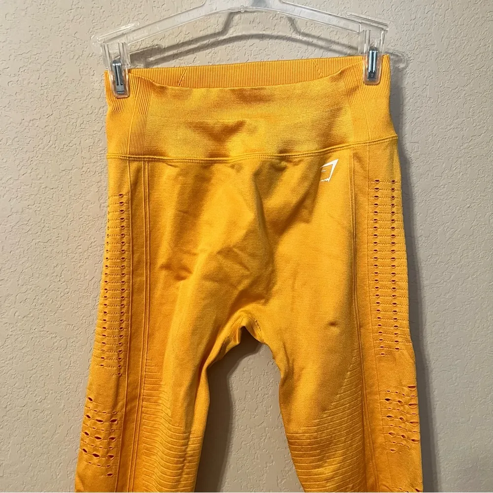 Gymshark Yellow Glow Seamless Leggings - Image 4