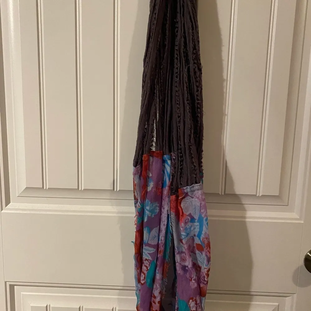 Floral/Gray Infinity Scarf - Image 3