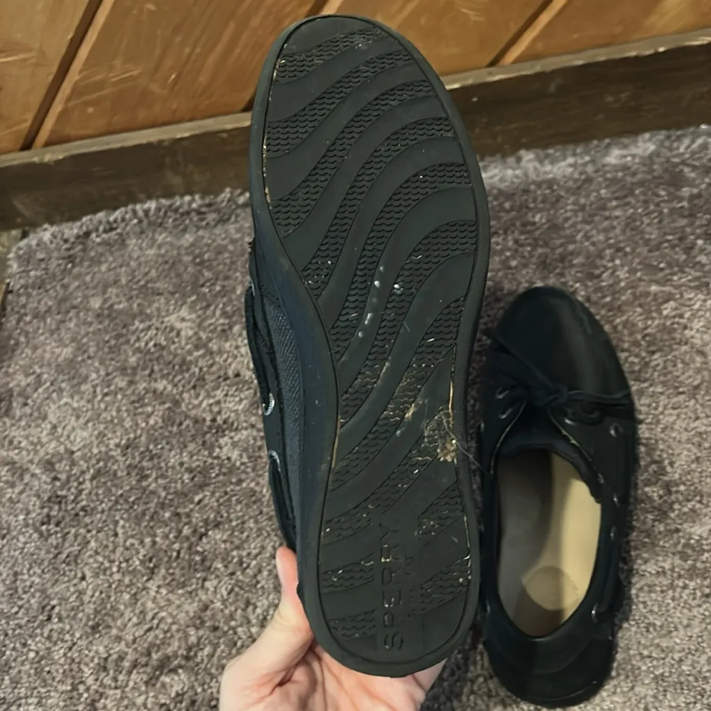 Sperry black canvas Topsider loafers - Image 5