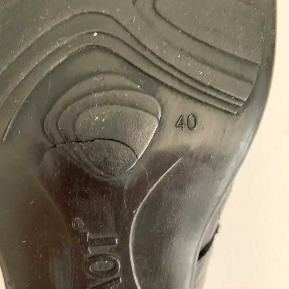 EUC NAOT Vision Black Leather Madras Mules Comfort Shoes Size EU 40 US 9 - Image 12