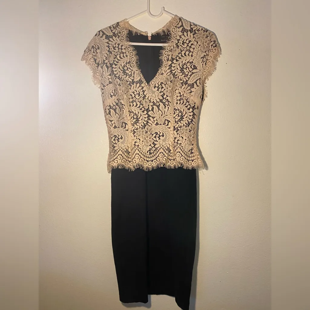 Ted Baker London Sarvani scallop lace bodice dress size 1 - Image 2