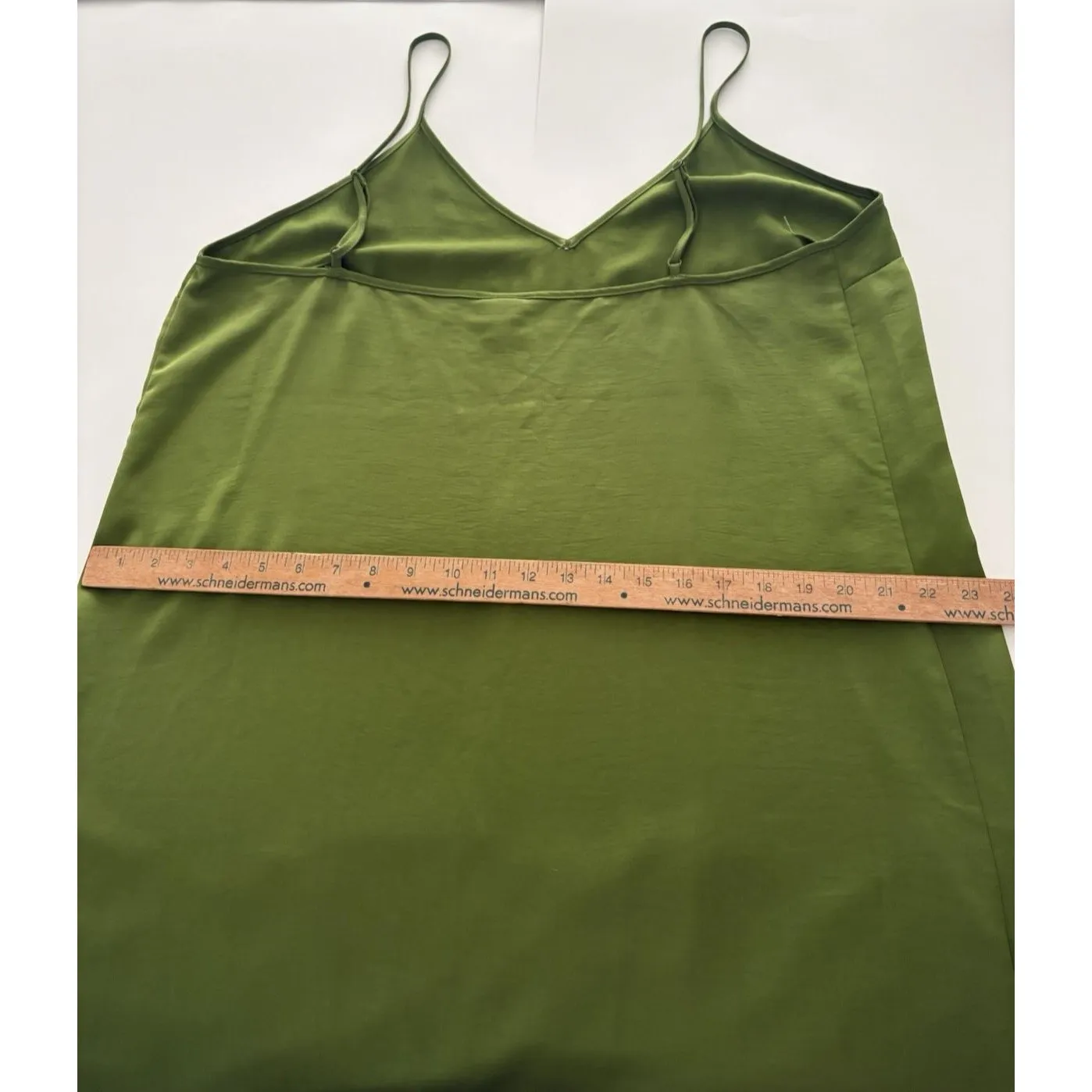A New Day Maxi Slip Dress Size XXL Green Silky Strappy Fairy Forest Whimsy - Image 13