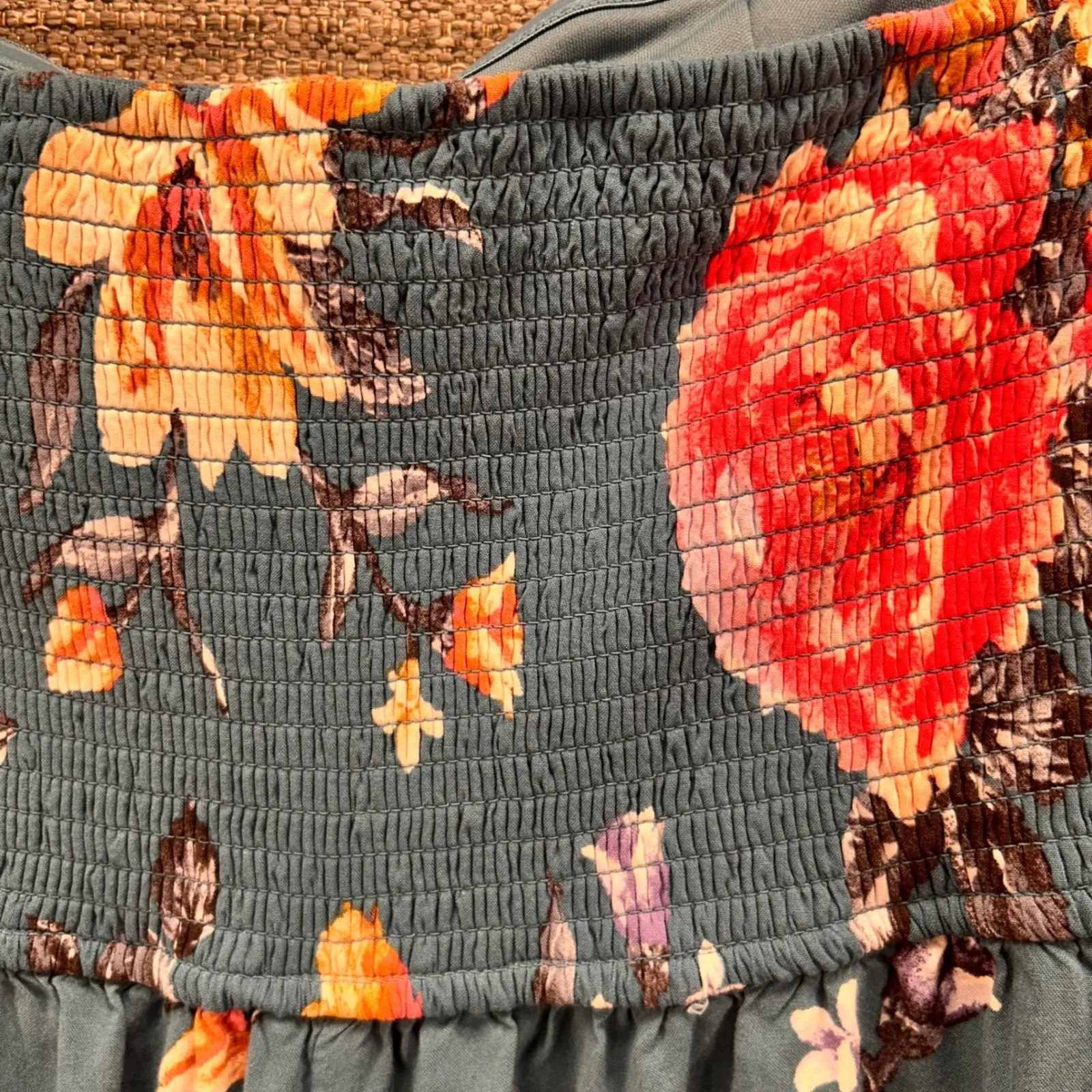 Band of Gypsies Floral‎ Jumpsuit Green Blue XL - Image 9