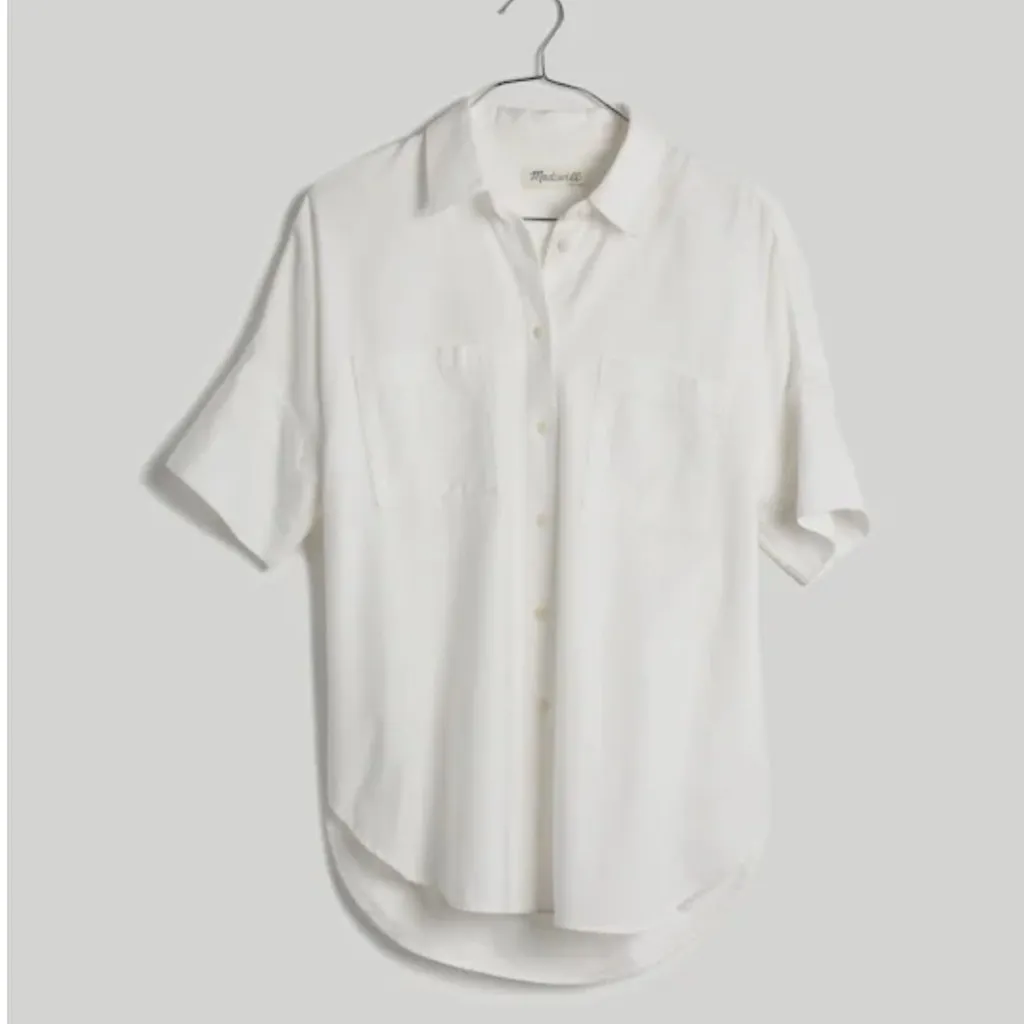 Madewell White Cotton Courier Shirt size M - Image 3
