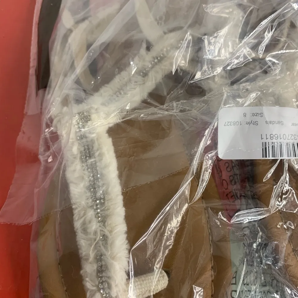 Maurices White Fringe Rhinestone Sandals - Image 3